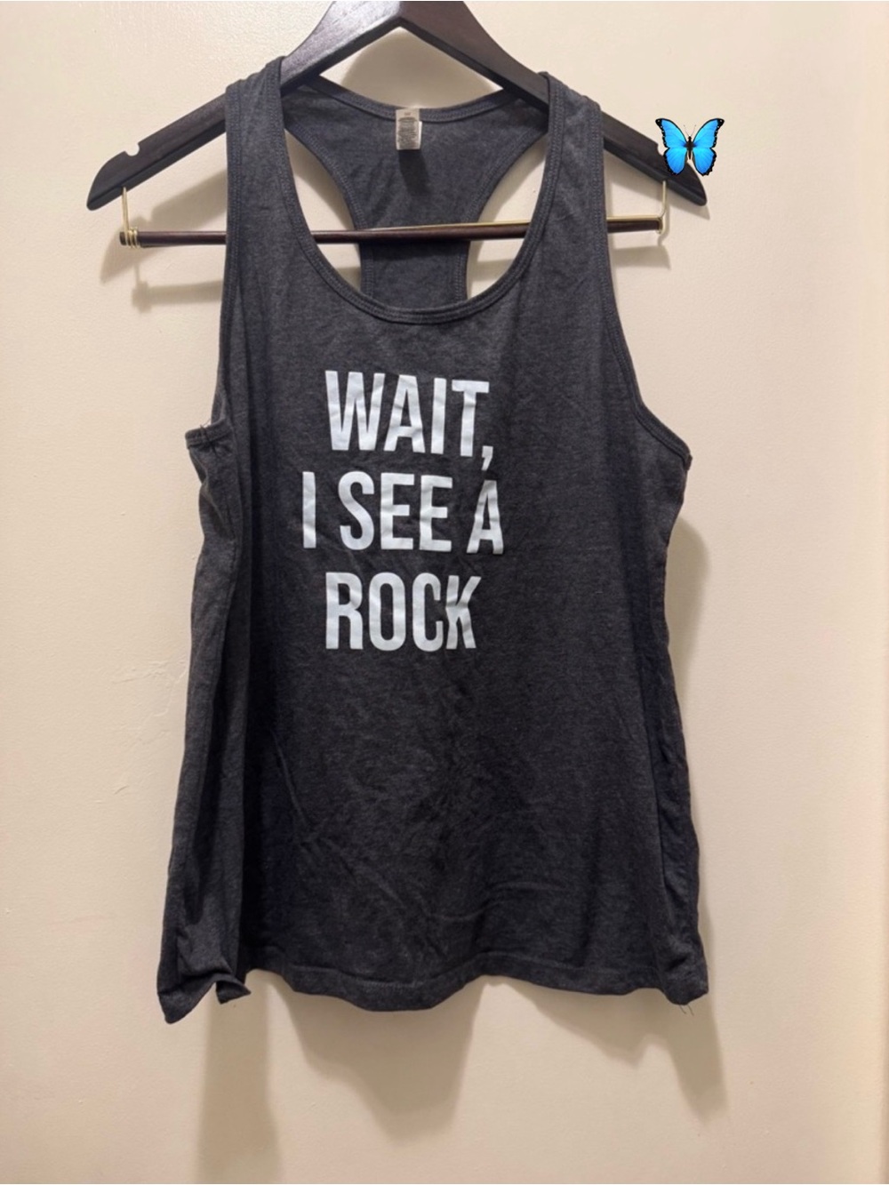 B2G1F! Bella Canvas Charcoal Tank with White Graphic Text